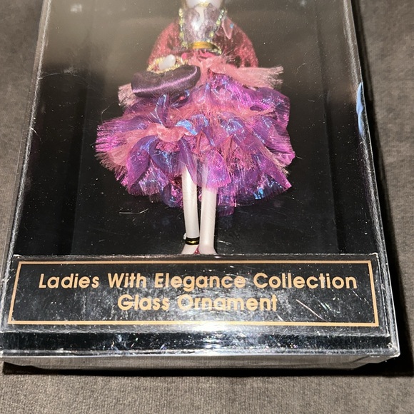 Ladies with Elegance Collection Glass Ornament. - Picture 4 of 4